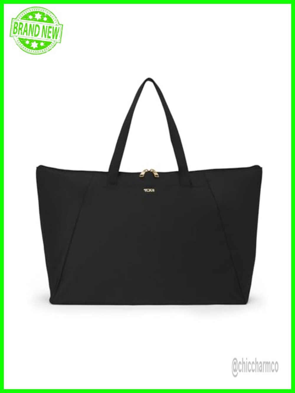Packable Travel Tote Bag Foldable Nylon Shoulder Bag with Zip Pouch